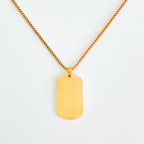 Chapa militar personalizada con foto y texto - Grabado láser