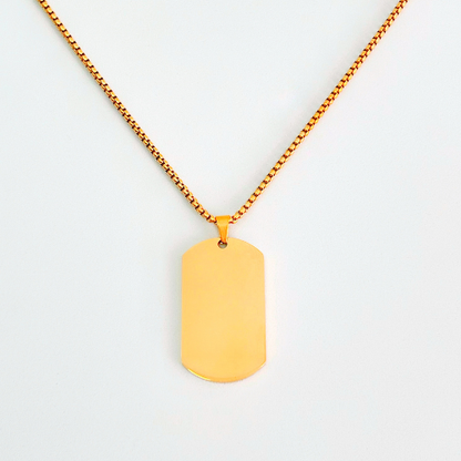 Chapa militar personalizada con texto - Una cara