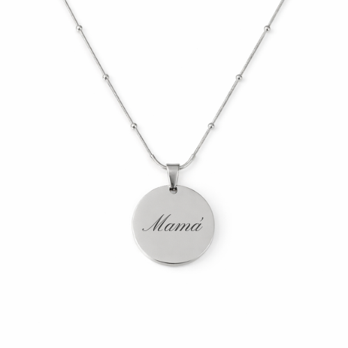 Collar redondo personalizado con texto - Una cara