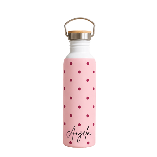 Botella térmica personalizada 500 ml con tapón de bambú