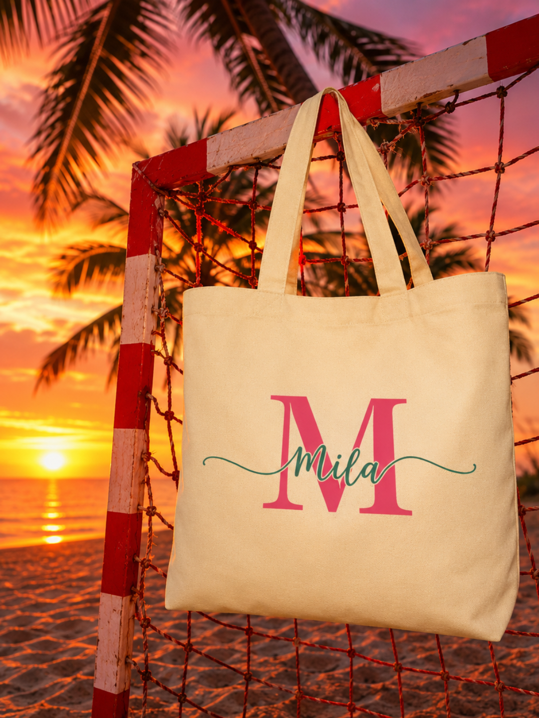 Tote bag personalizada con inicial y nombre