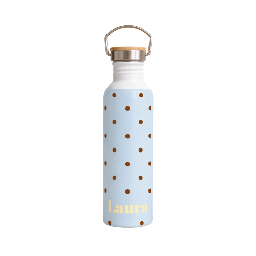 Botella térmica personalizada 500 ml con tapón de bambú