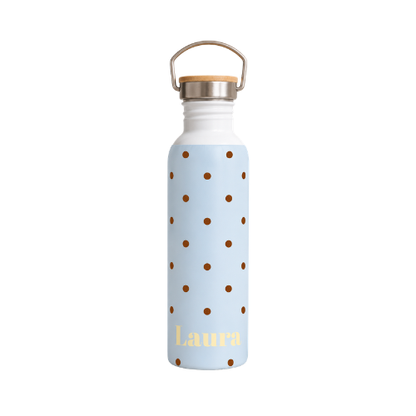Botella térmica personalizada 500 ml con tapón de bambú