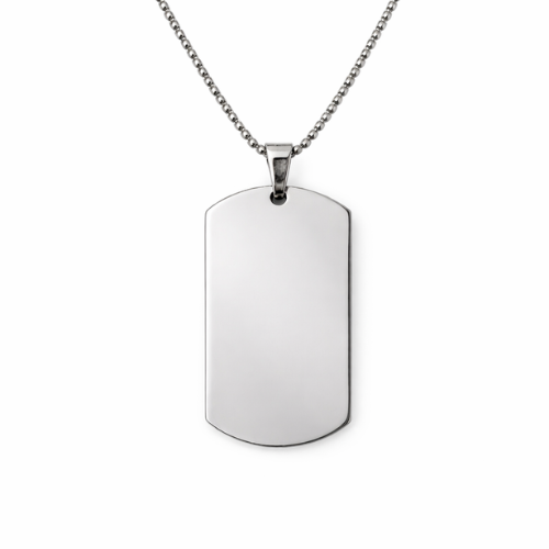 Collar chapa militar personalizada con texto - Ambas caras
