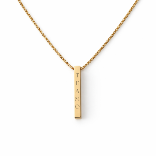 Collar rectangular personalizado todas las caras - Grabado láser