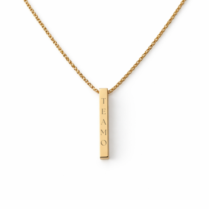 Collar rectangular personalizado todas las caras - Grabado láser
