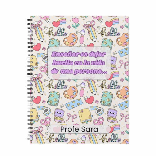 Cuaderno A5 personalizable para profesor