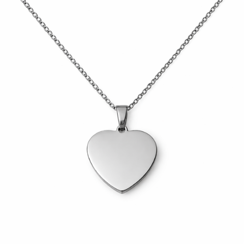 Collar de corazón personalizado con foto y frase - Grabado lasér