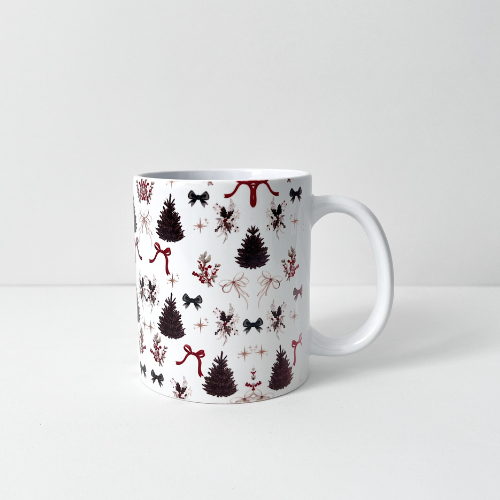 Taza navideña personalizada. Foto y frase