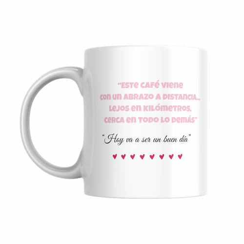 Taza personalizada mapa del mundo con frase y texto a medida