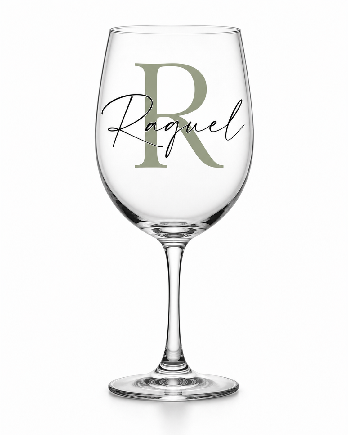 Copas de vino personalizadas con inicial y nombre | Una copa