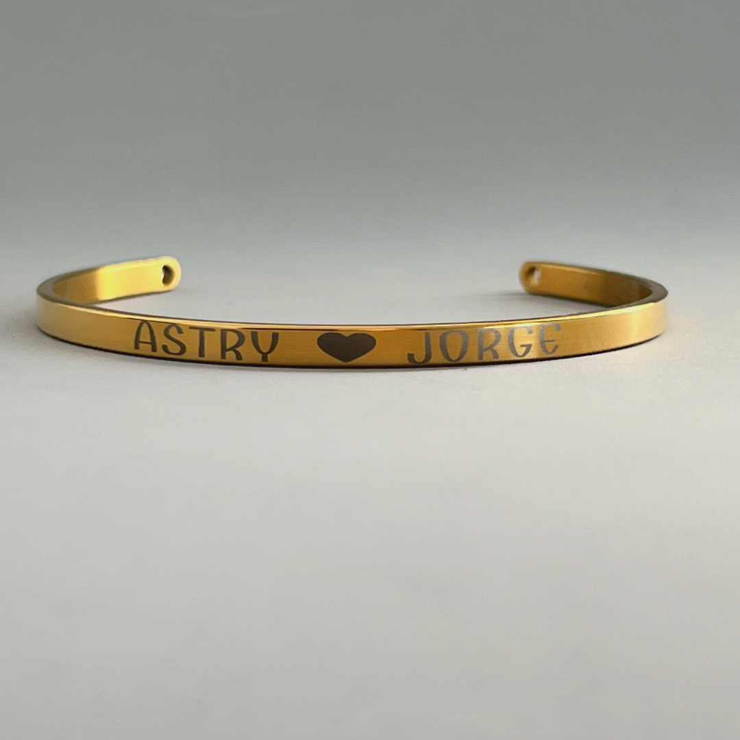 Brazalete de 4 mm - Grabado láser (ambas caras)