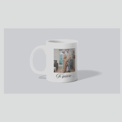 Taza personalizada con foto, frase y fecha especial