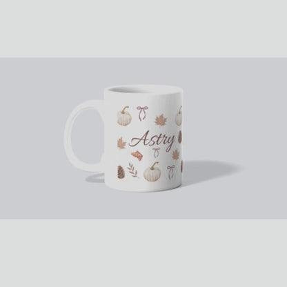 Taza personalizada con nombre-Diseño otoñal