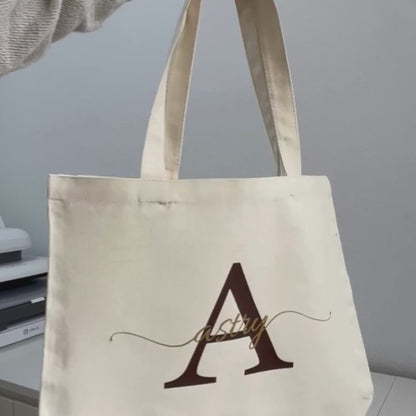 Tote bag personalizada con inicial y nombre