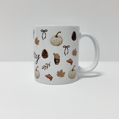 Taza personalizada con nombre-Diseño otoñal