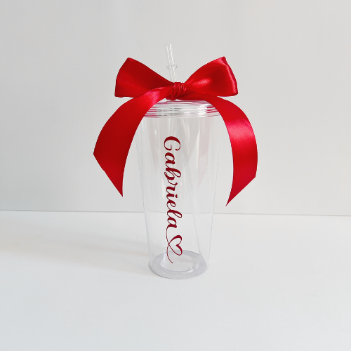 Vaso transparente personalizado