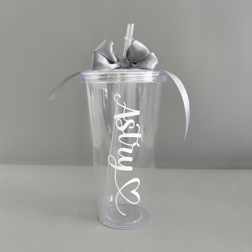 VASO TRANSPARENTE PERSONALIZADO
