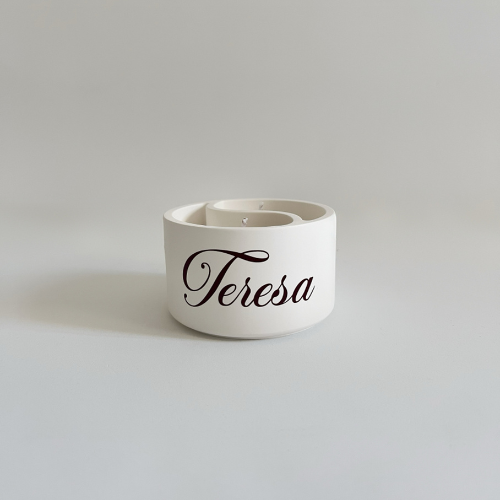 Vela Yin Yang personalizada - caramelo, frambuesa y vainilla